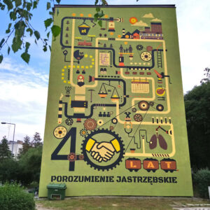 mural rocznicowy Jastrzębie Zdrój